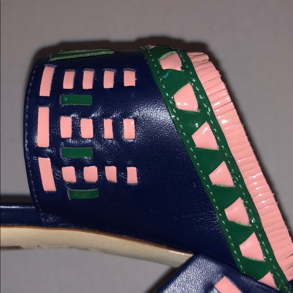 NWT Tory Burch Topanga Navy Sandals, Size 8.5 - Picture 7 of 8